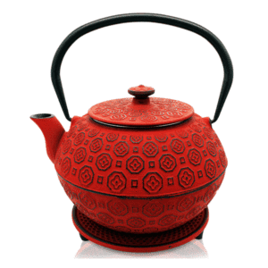 Kikkou Red Cast Iron 1.2L Teapot