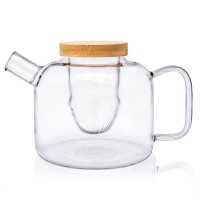 Bamboo Glass Teapot
