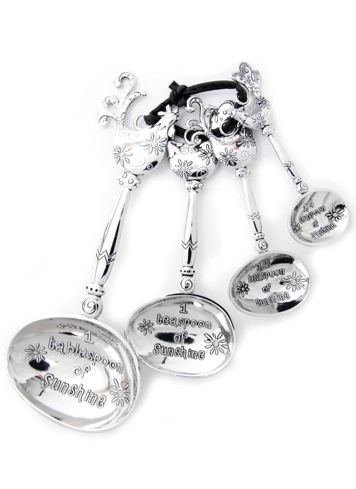 Metal Measuring Spoons Set of 4 Chickens full of Sunshine