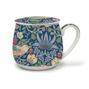 3 Piece Tea Infuser Mug - Blue Strawberry Thief