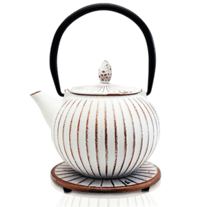 Anyang White 850ml Cast Iron Teapot