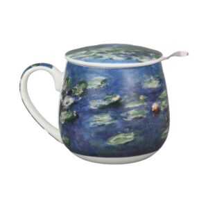 3 Piece Tea Infuser Mug Set Claude Monet Water Lilies