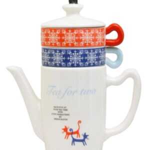 Black Cat Stacking Tea for Two Set