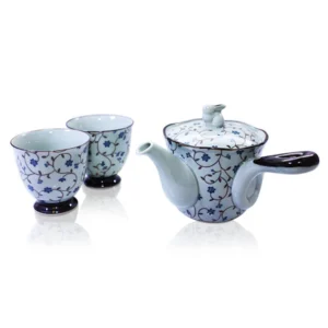 Japanese Karakusa Blue Teaset